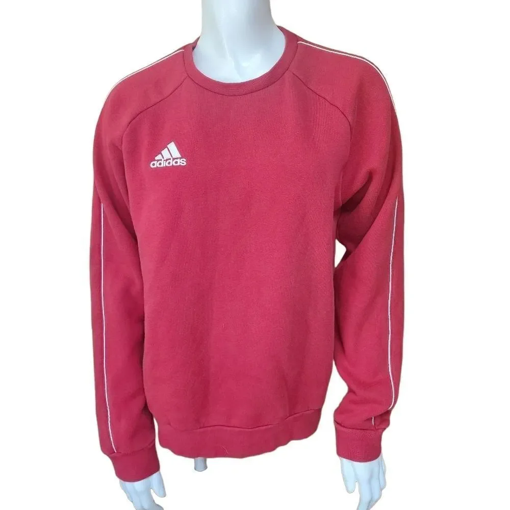 Adidas Red & White Sweatshirt (XS)